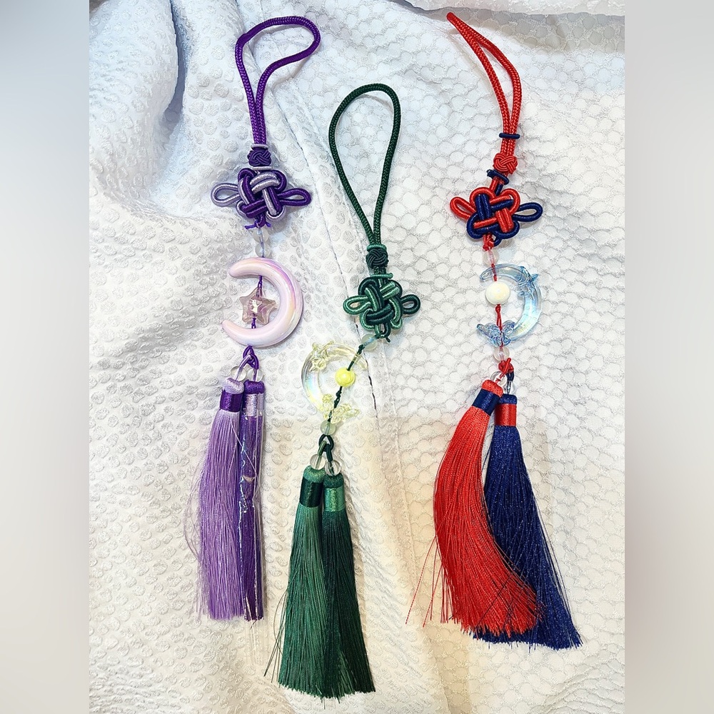 Tassel beads Keychain kpop demon hunters style